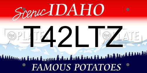T42LTZ Idaho License Plate
