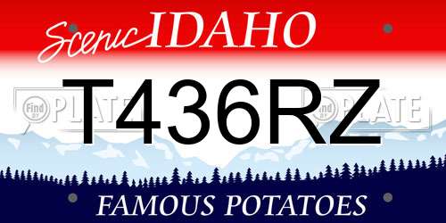 T436RZ Idaho License Plate