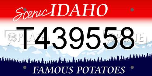 T439558 Idaho License Plate
