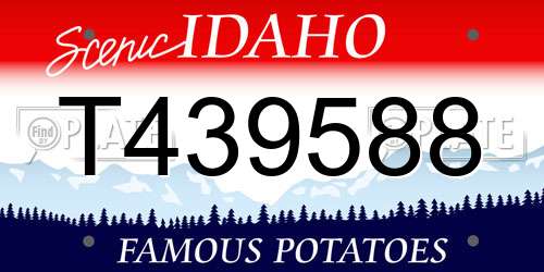 T439588 Idaho License Plate