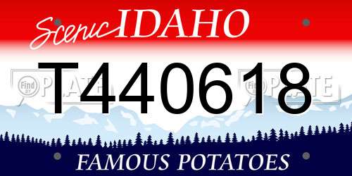 T440618 Idaho License Plate