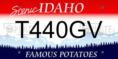 T440GV Idaho License Plate