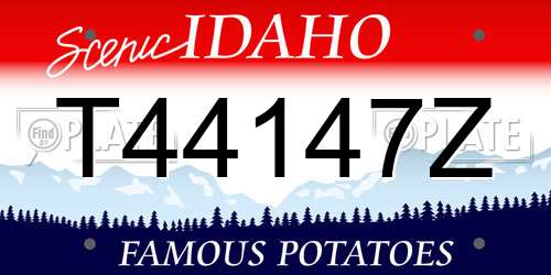 T44147Z Idaho License Plate