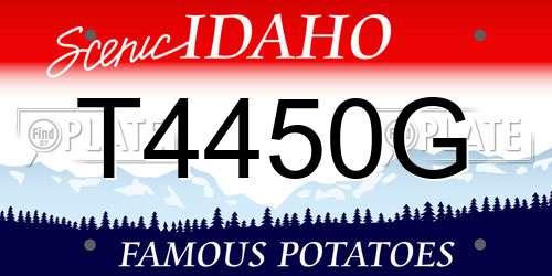 T4450G Idaho License Plate