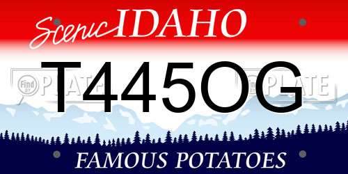 T445OG Idaho License Plate