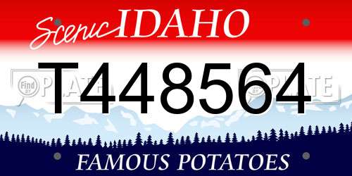 T448564 Idaho License Plate