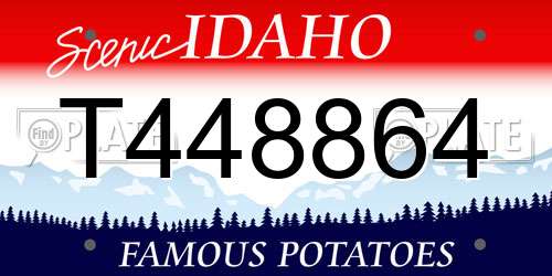 T448864 Idaho License Plate