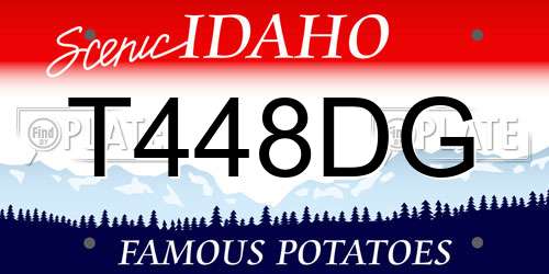 T448DG Idaho License Plate
