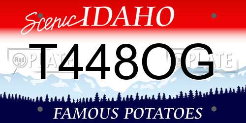 T448OG Idaho License Plate