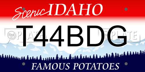 T44BDG Idaho License Plate