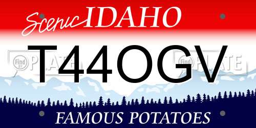 T44OGV Idaho License Plate