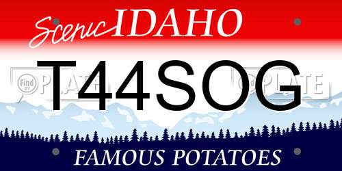T44SOG Idaho License Plate