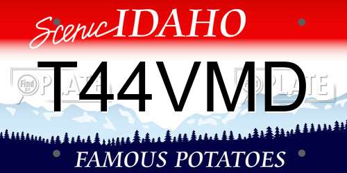 T44VMD Idaho License Plate