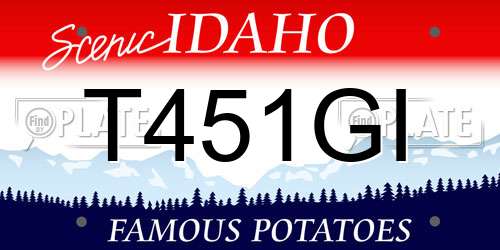 T451GI Idaho License Plate