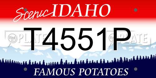 T4551P Idaho License Plate