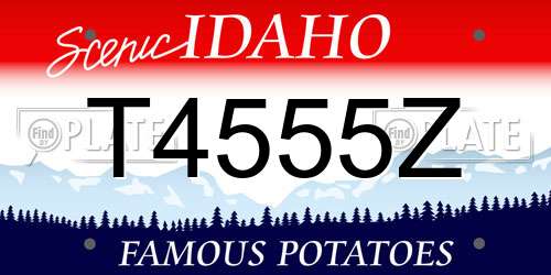 T4555Z Idaho License Plate