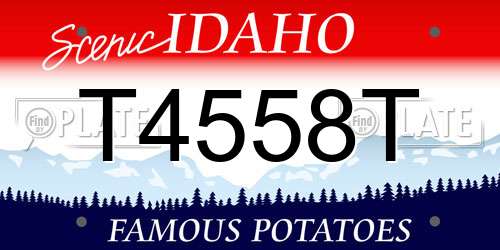 T4558T Idaho License Plate