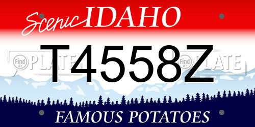 T4558Z Idaho License Plate