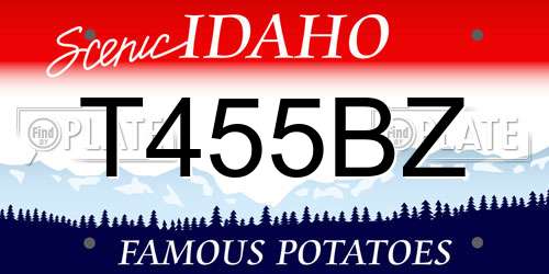 T455BZ Idaho License Plate