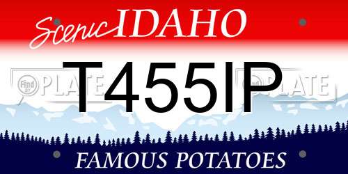 T455IP Idaho License Plate