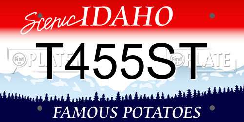 T455ST Idaho License Plate