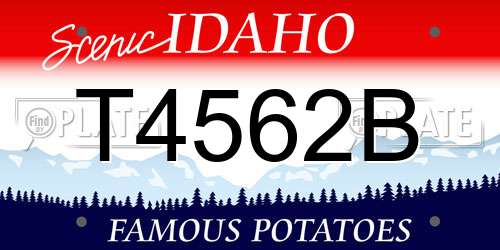 T4562B Idaho License Plate