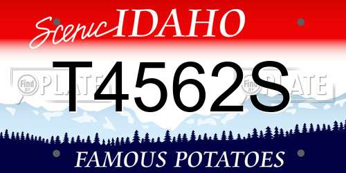 T4562S Idaho License Plate