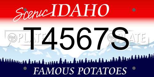 T4567S Idaho License Plate