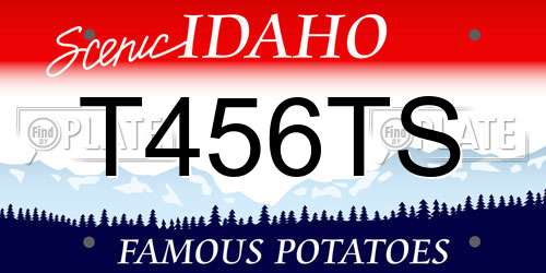 T456TS Idaho License Plate