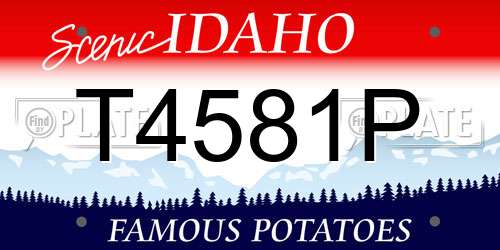 T4581P Idaho License Plate