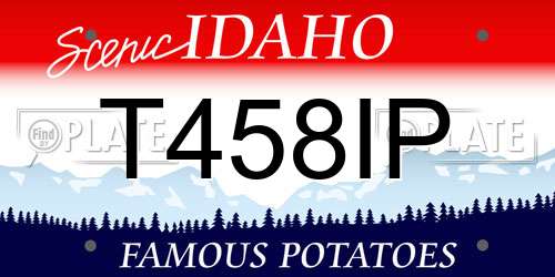 T458IP Idaho License Plate