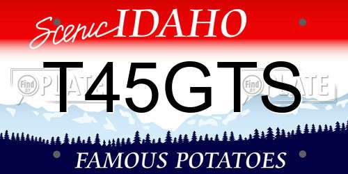 T45GTS Idaho License Plate