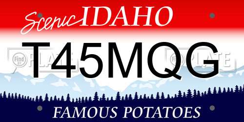 T45MQG Idaho License Plate
