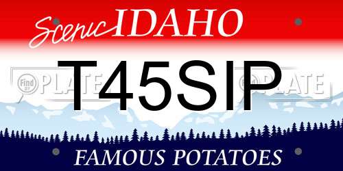 T45SIP Idaho License Plate