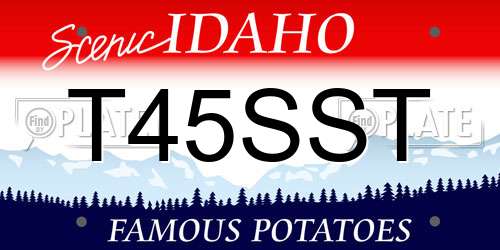 T45SST Idaho License Plate
