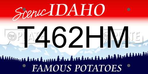 T462HM Idaho License Plate