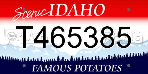 T465385 Idaho License Plate