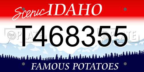 T468355 Idaho License Plate