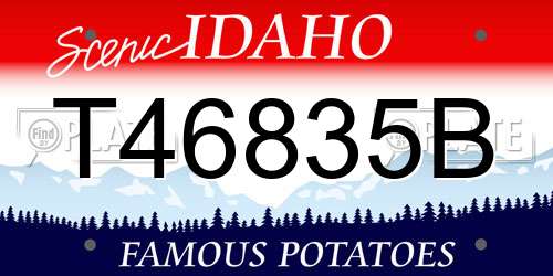 T46835B Idaho License Plate