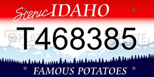 T468385 Idaho License Plate
