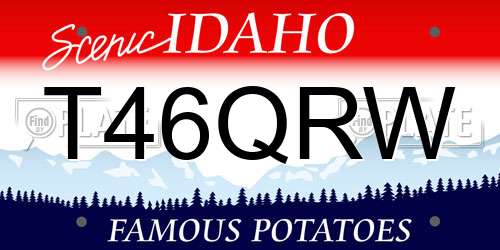 T46QRW Idaho License Plate