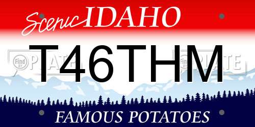 T46THM Idaho License Plate