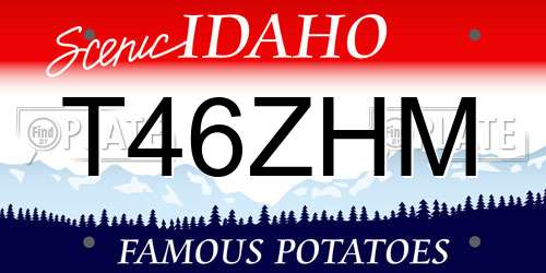 T46ZHM Idaho License Plate