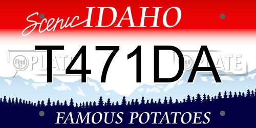 T471DA Idaho License Plate