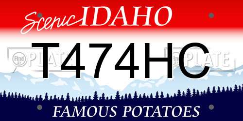 T474HC Idaho License Plate