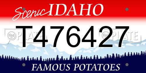 T476427 Idaho License Plate