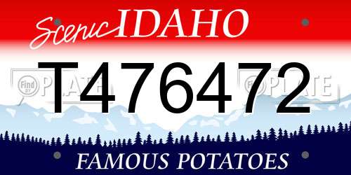 T476472 Idaho License Plate