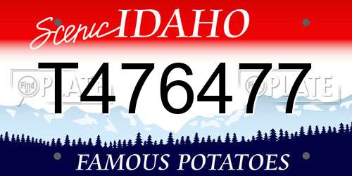 T476477 Idaho License Plate