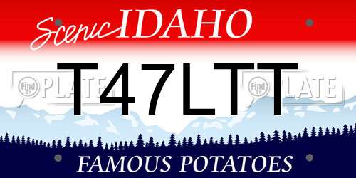 T47LTT Idaho License Plate