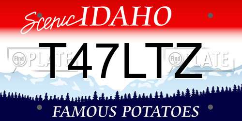 T47LTZ Idaho License Plate